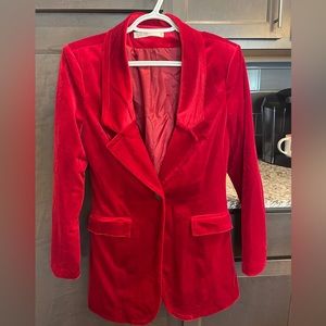 Red Velvet Blazer